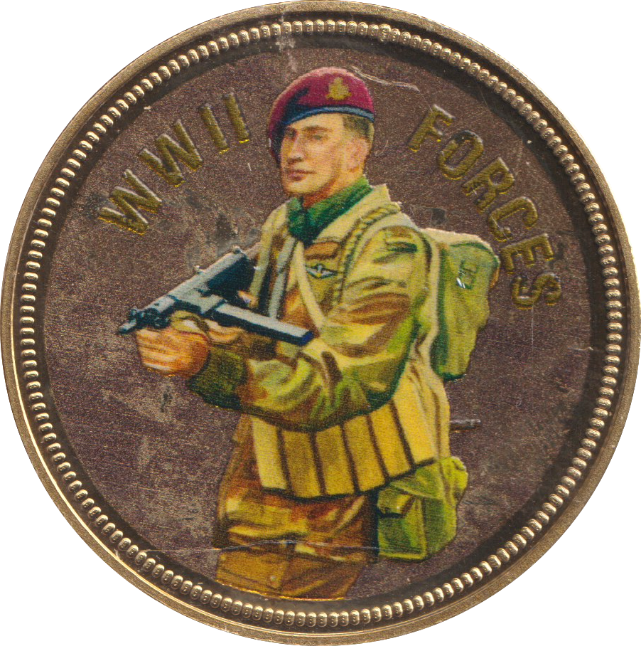 2018 PROOF CARAT GOLD PLATED COMMEMORATIVE WWII FORCES - WORLD COINS - Cambridgeshire Coins