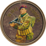 2018 PROOF CARAT GOLD PLATED COMMEMORATIVE WWII FORCES - WORLD COINS - Cambridgeshire Coins
