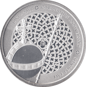 2018 PROOF QUEEN ELIZABETH II CORONATION ANNIVERSARY £5 ALDERNEY - WORLD COINS - Cambridgeshire Coins