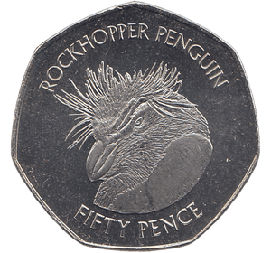 2018 ROCKHOPPER PENGUIN FIFTY PENCE FALKLAND ISLANDS ( BU ) - WORLD COINS - Cambridgeshire Coins