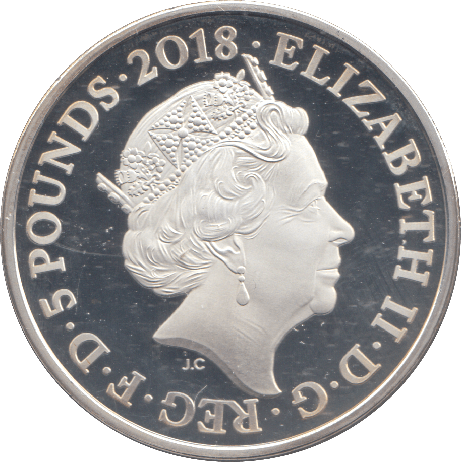 2018 SILVER 1918 PEACE FIVE POUNDS ( PROOF ) - SILVER WORLD COINS - Cambridgeshire Coins