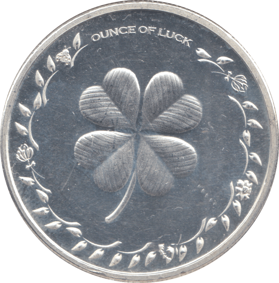 2018 SILVER 1oz LUCKY FOUR LEAF MEDAL - WOLRD SILVER COINS - Cambridgeshire Coins