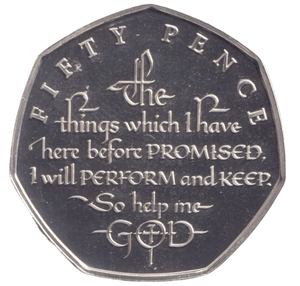 2018 SILVER CORONATION OATH 50P BU ISLE OF MAN - 50P REGIONAL ISSUES - Cambridgeshire Coins