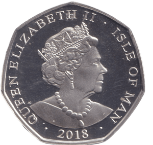 2018 SILVER CORONATION OATH 50P BU ISLE OF MAN - 50P REGIONAL ISSUES - Cambridgeshire Coins