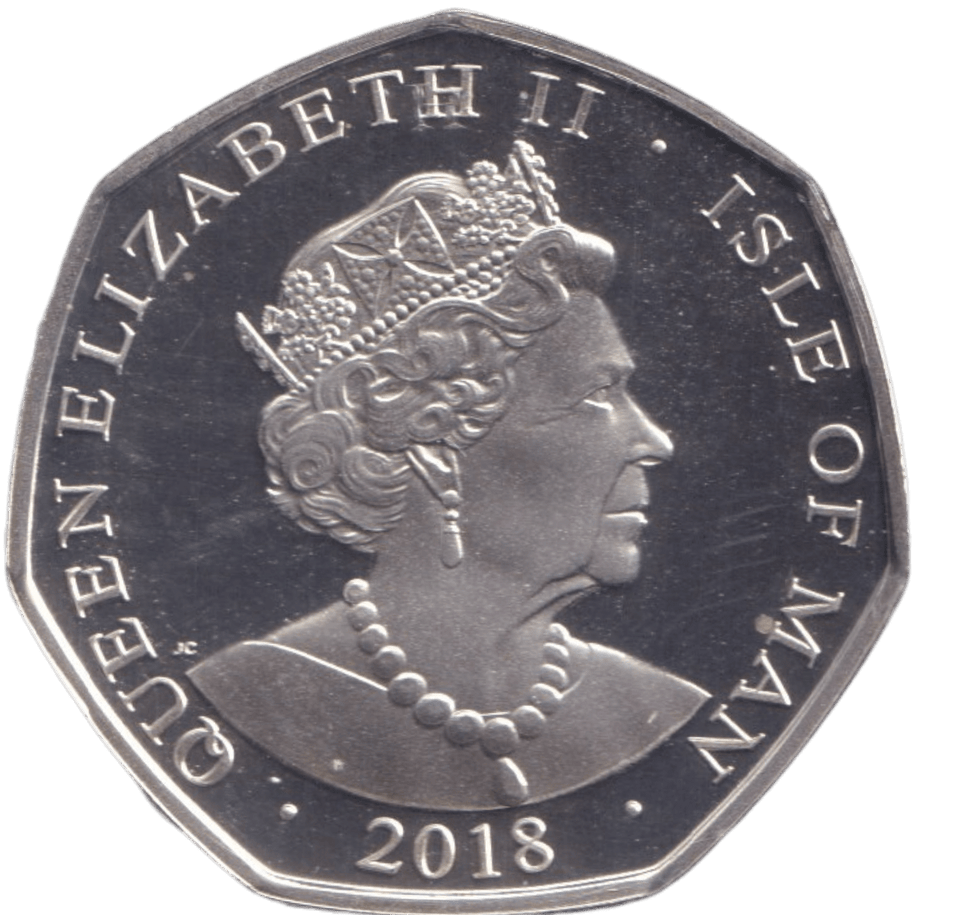 2018 SILVER CORONATION OATH 50P BU ISLE OF MAN - 50P REGIONAL ISSUES - Cambridgeshire Coins