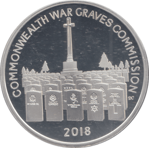2018 SILVER FIVE POUNDS COMMONWEALTH WAR GRAVES ( PROOF ) - £5 Silver Proof - Cambridgeshire Coins