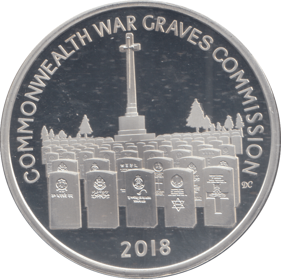 2018 SILVER FIVE POUNDS COMMONWEALTH WAR GRAVES ( PROOF ) - £5 Silver Proof - Cambridgeshire Coins