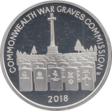 2018 SILVER FIVE POUNDS COMMONWEALTH WAR GRAVES ( PROOF ) - £5 Silver Proof - Cambridgeshire Coins