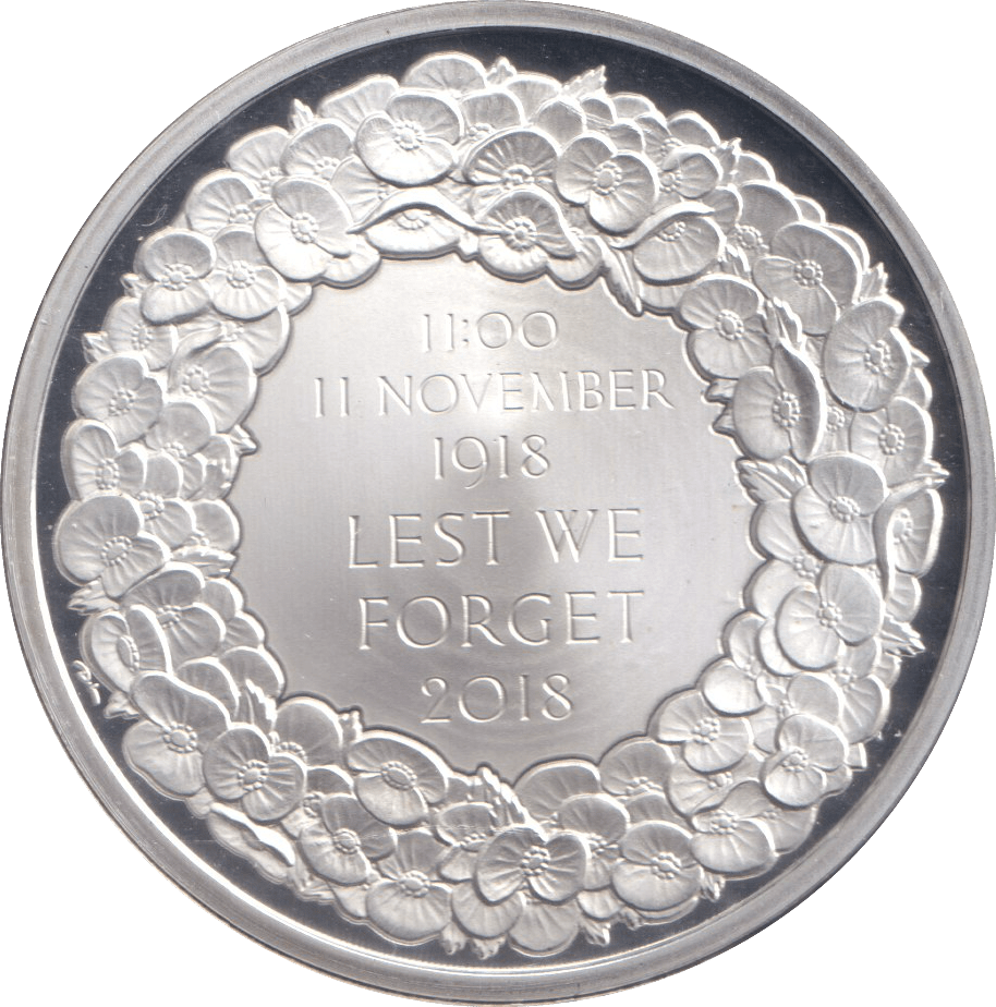 2018 SILVER FIVE POUNDS LEST WE FORGET ( PROOF ) - £5 Silver Proof - Cambridgeshire Coins
