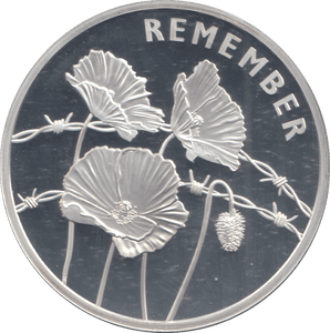 2018 SILVER FIVE POUNDS REMEMBER ( PROOF ) - £5 Silver Proof - Cambridgeshire Coins