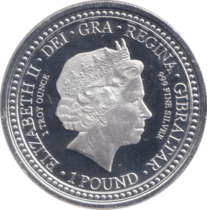 2018 SILVER GIBRALTAR POUND - SILVER WORLD COINS - Cambridgeshire Coins