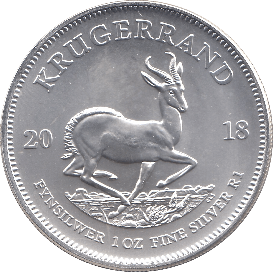 2018 SILVER KRUGERRAND 1OZ SOUTH AFRICA ( UNC ) - SILVER WORLD COINS - Cambridgeshire Coins