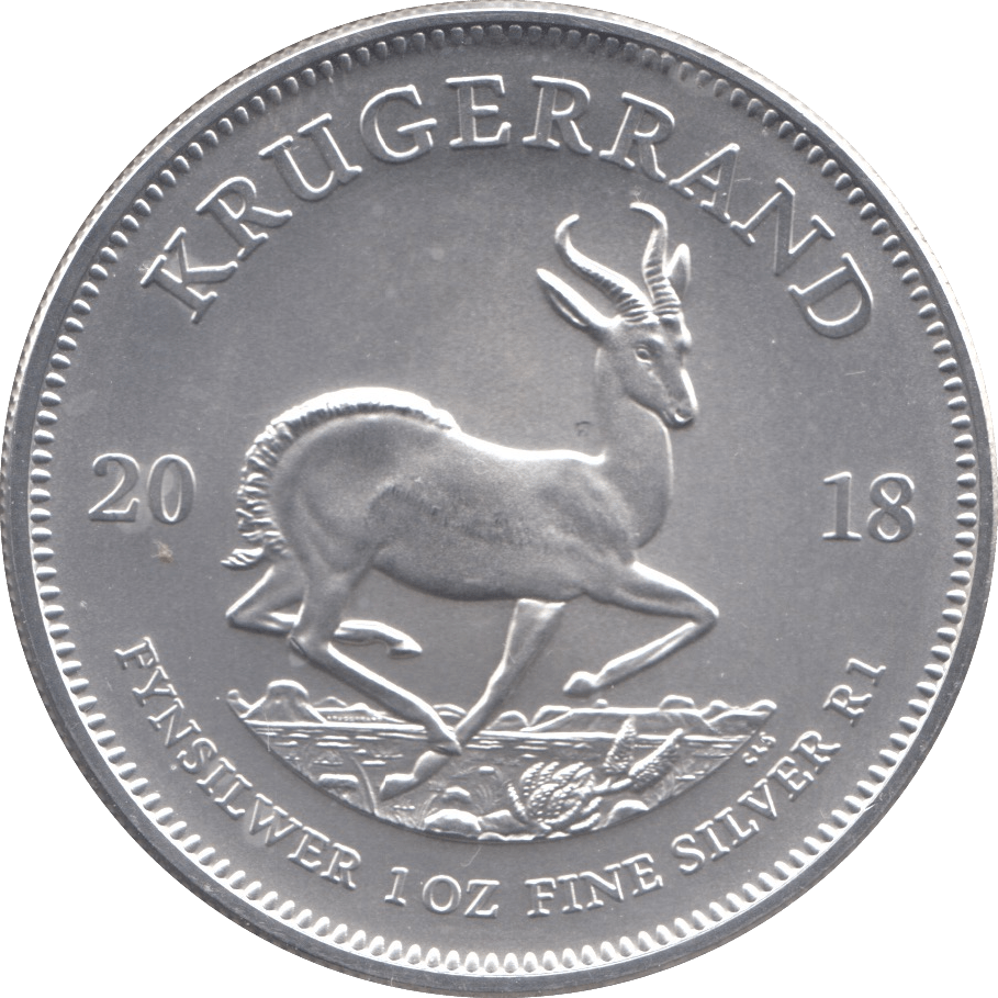 2018 SILVER KRUGERRAND 1OZ SOUTH AFRICA ( UNC ) - SILVER WORLD COINS - Cambridgeshire Coins