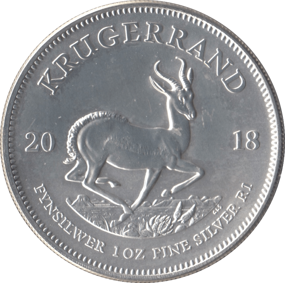2018 SILVER KRUGERRAND 1OZ SOUTH AFRICA ( UNC ) - SILVER WORLD COINS - Cambridgeshire Coins