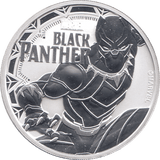 2018 SILVER MARVEL ONE DOLLAR BLACK PANTHER TUVALU - SILVER WORLD COINS - Cambridgeshire Coins