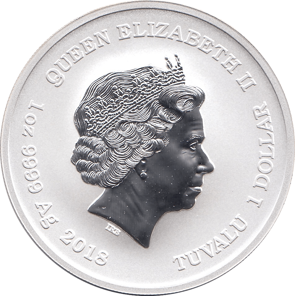 2018 SILVER MARVEL ONE DOLLAR BLACK PANTHER TUVALU - SILVER WORLD COINS - Cambridgeshire Coins