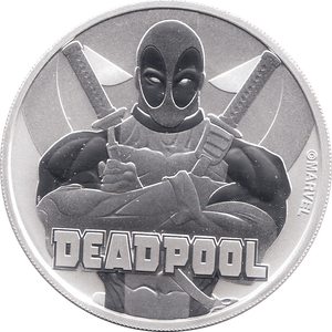 2018 SILVER MARVEL ONE DOLLAR DEADPOOL TUVALU - SILVER WORLD COINS - Cambridgeshire Coins