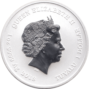 2018 SILVER MARVEL ONE DOLLAR DEADPOOL TUVALU - SILVER WORLD COINS - Cambridgeshire Coins