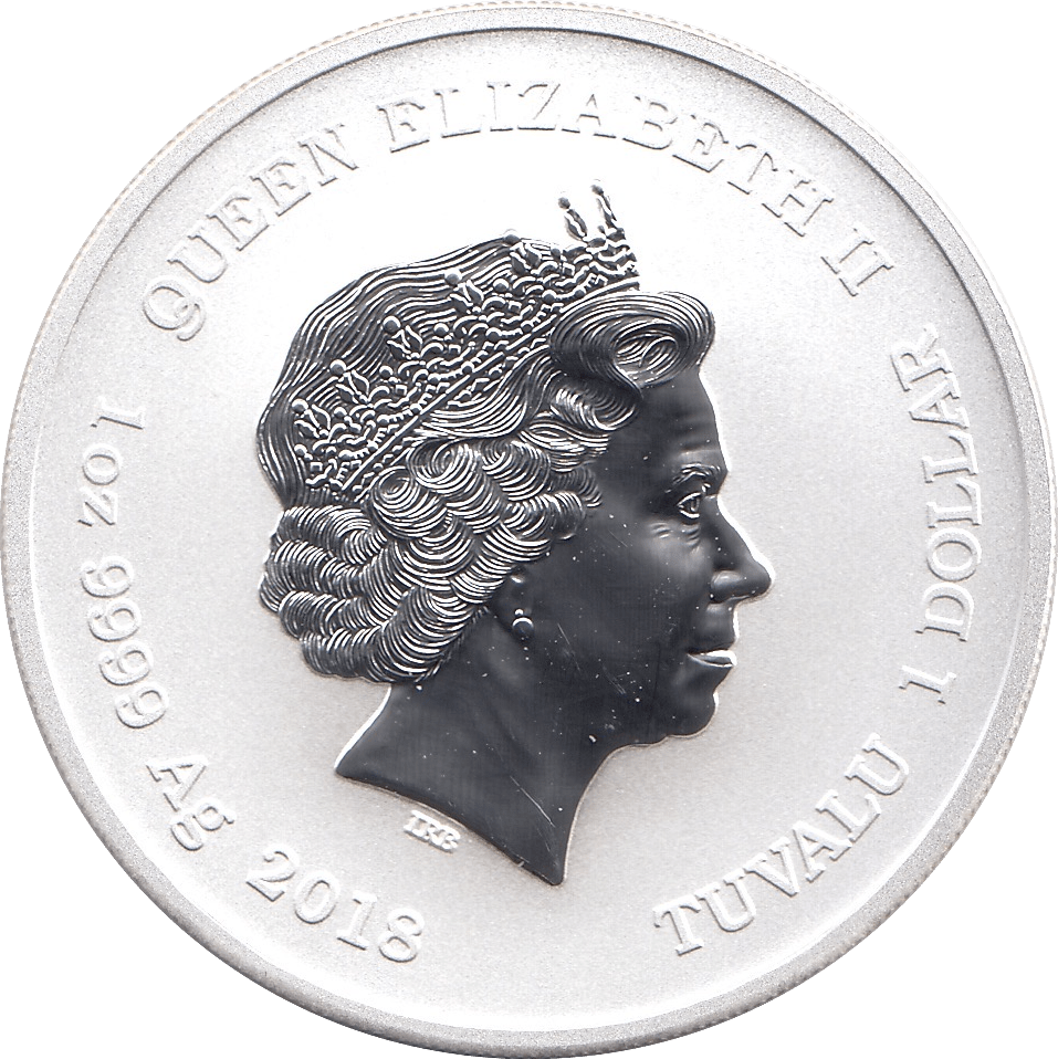 2018 SILVER MARVEL ONE DOLLAR DEADPOOL TUVALU - SILVER WORLD COINS - Cambridgeshire Coins