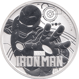 2018 SILVER MARVEL ONE DOLLAR IRON MAN TUVALU - SILVER WORLD COINS - Cambridgeshire Coins
