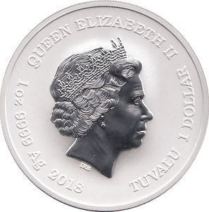 2018 SILVER MARVEL ONE DOLLAR IRON MAN TUVALU - SILVER WORLD COINS - Cambridgeshire Coins
