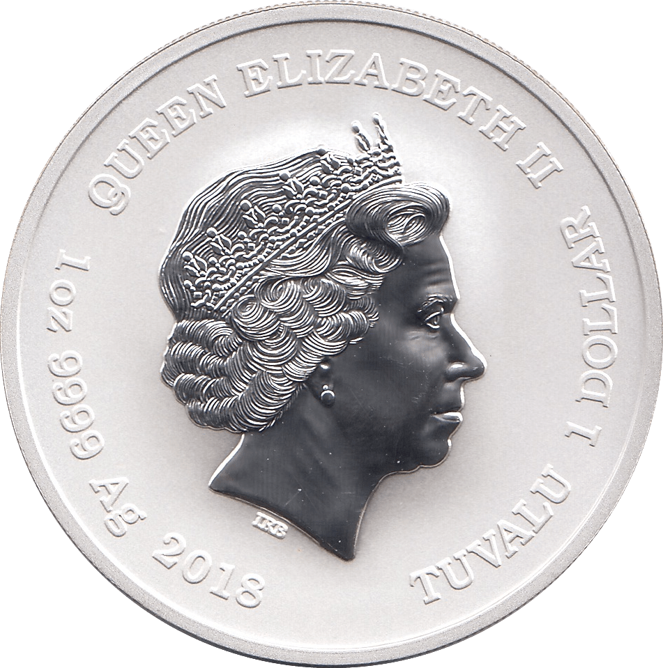 2018 SILVER MARVEL ONE DOLLAR IRON MAN TUVALU - SILVER WORLD COINS - Cambridgeshire Coins