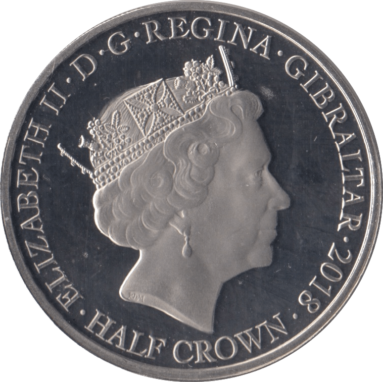 2018 SILVER PLATED HALFCROWN GIBRALTAR - WORLD COINS - Cambridgeshire Coins