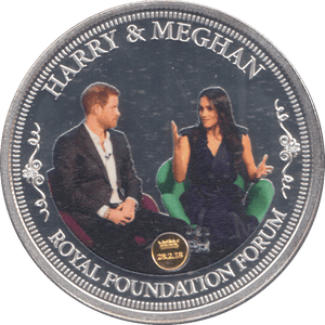 2018 SILVER PLATED HARRY & MEGHAN ROYAL WEDDING COMMEMORATIVE COIN - WORLD COINS - Cambridgeshire Coins