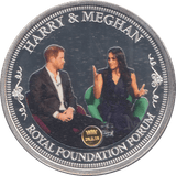 2018 SILVER PLATED HARRY & MEGHAN ROYAL WEDDING COMMEMORATIVE COIN - WORLD COINS - Cambridgeshire Coins