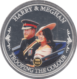 2018 SILVER PLATED HARRY & MEGHAN ROYAL WEDDING COMMEMORATIVE COIN - WORLD COINS - Cambridgeshire Coins
