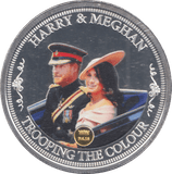 2018 SILVER PLATED HARRY & MEGHAN ROYAL WEDDING COMMEMORATIVE COIN - WORLD COINS - Cambridgeshire Coins