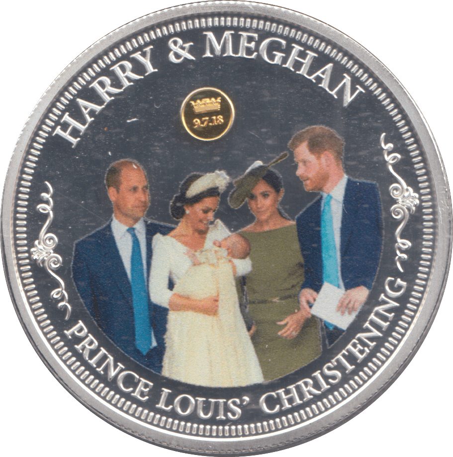 2018 SILVER PLATED HARRY & MEGHAN ROYAL WEDDING COMMEMORATIVE COIN - WORLD COINS - Cambridgeshire Coins