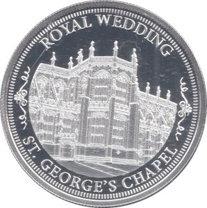 2018 SILVER PLATED HARRY & MEGHAN ROYAL WEDDING COMMEMORATIVE COIN - WORLD COINS - Cambridgeshire Coins
