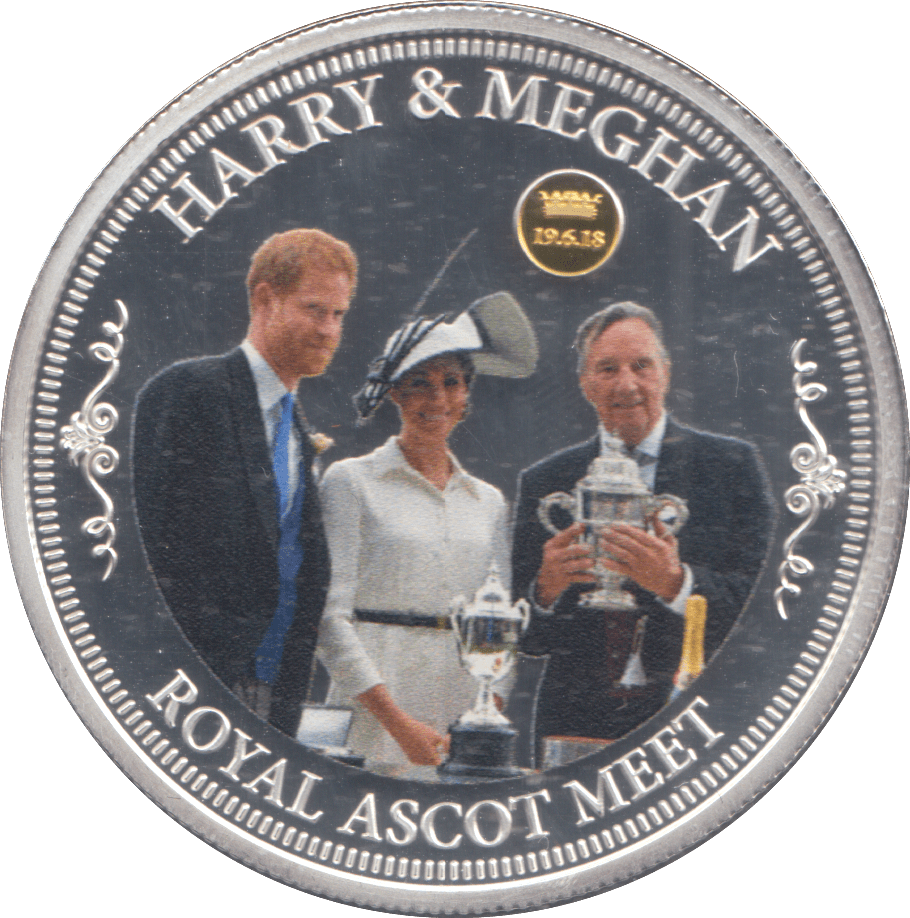 2018 SILVER PLATED HARRY & MEGHAN ROYAL WEDDING COMMEMORATIVE COIN - WORLD COINS - Cambridgeshire Coins