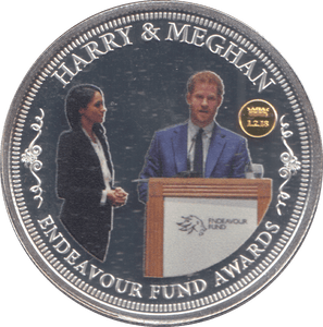 2018 SILVER PLATED HARRY & MEGHAN ROYAL WEDDING COMMEMORATIVE COIN - WORLD COINS - Cambridgeshire Coins