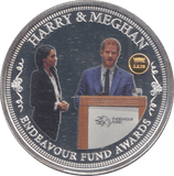 2018 SILVER PLATED HARRY & MEGHAN ROYAL WEDDING COMMEMORATIVE COIN - WORLD COINS - Cambridgeshire Coins