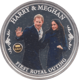 2018 SILVER PLATED HARRY & MEGHAN ROYAL WEDDING COMMEMORATIVE COIN - WORLD COINS - Cambridgeshire Coins
