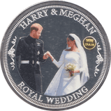 2018 SILVER PLATED HARRY & MEGHAN ROYAL WEDDING COMMEMORATIVE COIN - WORLD COINS - Cambridgeshire Coins