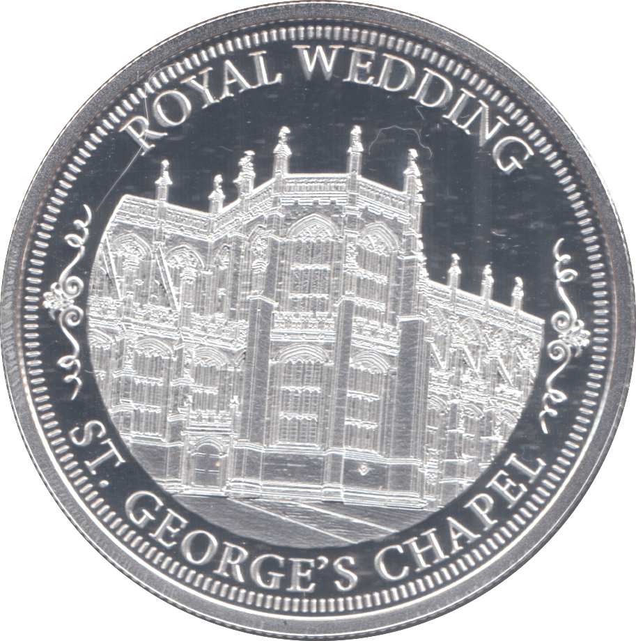 2018 SILVER PLATED HARRY & MEGHAN ROYAL WEDDING COMMEMORATIVE COIN - WORLD COINS - Cambridgeshire Coins