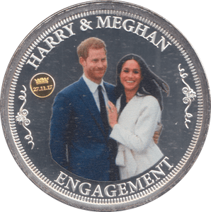 2018 SILVER PLATED HARRY & MEGHAN ROYAL WEDDING COMMEMORATIVE COIN - WORLD COINS - Cambridgeshire Coins