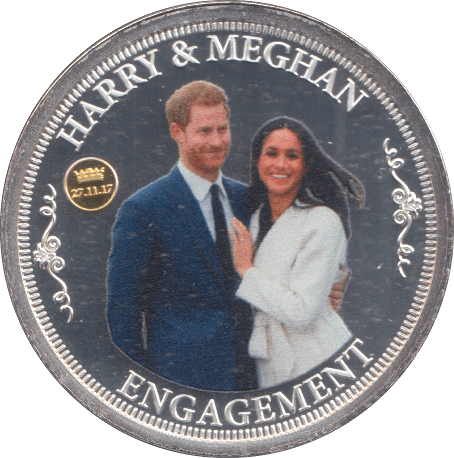 2018 SILVER PLATED HARRY & MEGHAN ROYAL WEDDING COMMEMORATIVE COIN - WORLD COINS - Cambridgeshire Coins