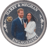 2018 SILVER PLATED HARRY & MEGHAN ROYAL WEDDING COMMEMORATIVE COIN - WORLD COINS - Cambridgeshire Coins