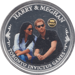 2018 SILVER PLATED HARRY & MEGHAN ROYAL WEDDING COMMEMORATIVE COIN - WORLD COINS - Cambridgeshire Coins