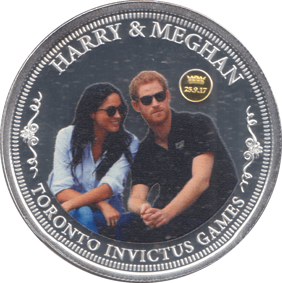 2018 SILVER PLATED HARRY & MEGHAN ROYAL WEDDING COMMEMORATIVE COIN - WORLD COINS - Cambridgeshire Coins