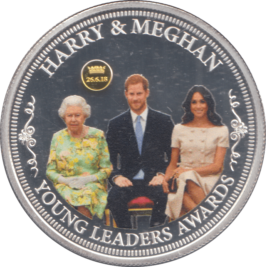 2018 SILVER PLATED HARRY & MEGHAN ROYAL WEDDING COMMEMORATIVE COIN - WORLD COINS - Cambridgeshire Coins