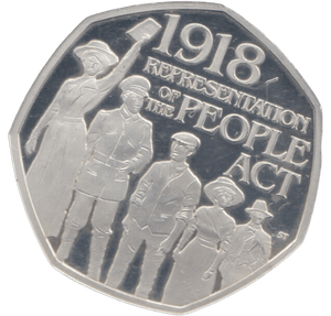 2018 SILVER PROOF 50 P REPRESENTATION OF PEOPLE ACT - 50P Silver Proof - Cambridgeshire Coins