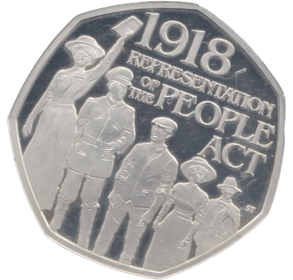 2018 SILVER PROOF 50 P REPRESENTATION OF PEOPLE ACT - 50P Silver Proof - Cambridgeshire Coins