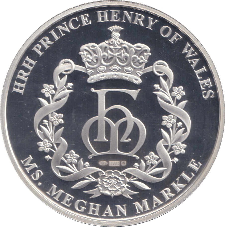 2018 SILVER PROOF CROWN ROYAL WEDDING - SILVER WORLD COINS - Cambridgeshire Coins