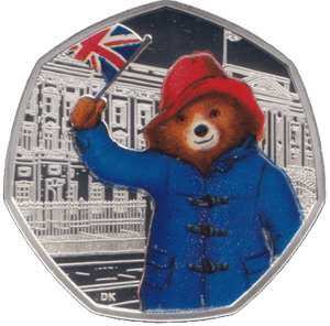 2018 SILVER PROOF FIFTY PENCE PADDINGTON BUCKINGHAM PALACE GREAT BRITAIN - SILVER WORLD COINS - Cambridgeshire Coins