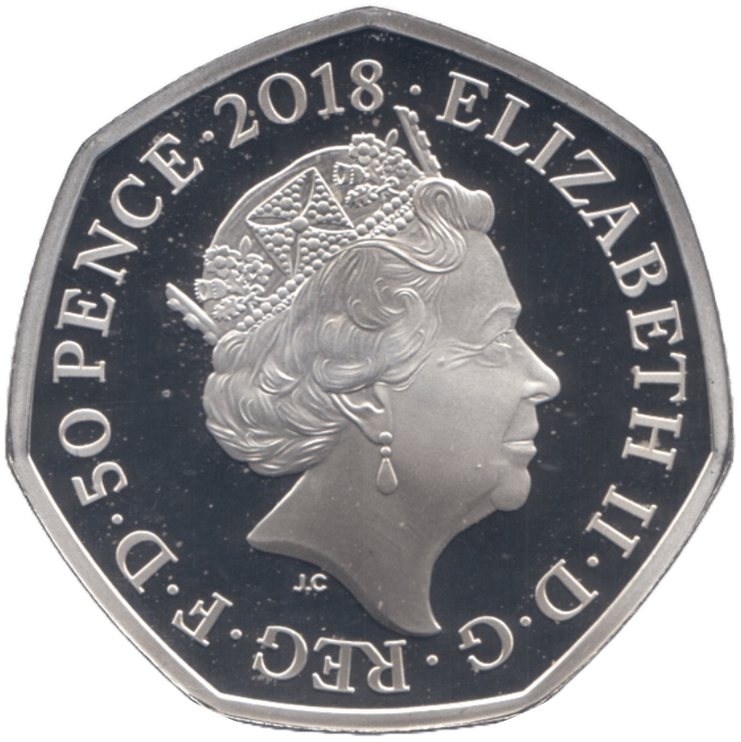 2018 SILVER PROOF FIFTY PENCE PADDINGTON BUCKINGHAM PALACE GREAT BRITAIN - SILVER WORLD COINS - Cambridgeshire Coins